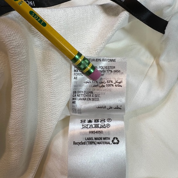 NWT Women's INC Cream Maxi Halter Dress Size 16 - Picture 10 of 12